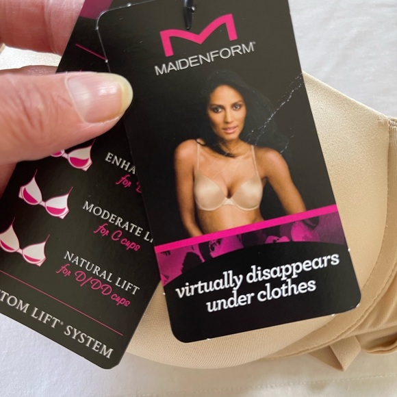 Maidenform Cream Colored Satiny Push Up Bra 34A - Picture 6 of 8